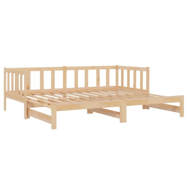 Sofá cama extraíble madera maciza de pino 2x(90x200) cm