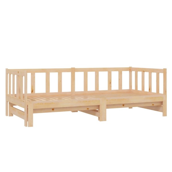 Sofá cama extraíble madera maciza de pino 2x(90x200) cm