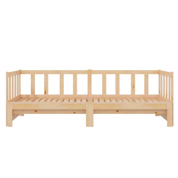 Sofá cama extraíble madera maciza de pino 2x(90x200) cm