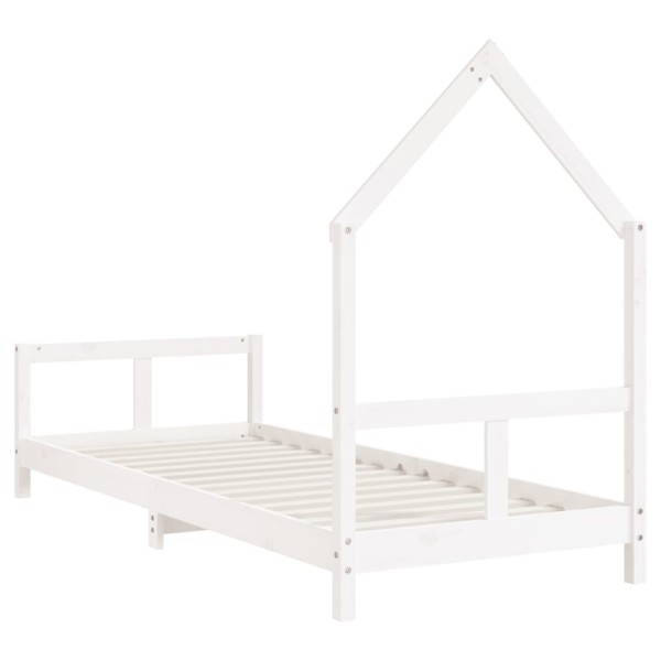 Estructura de cama para niños madera de pino blanco 80x200 cm