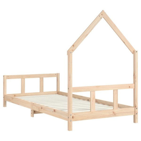 Estructura de cama para niños madera maciza de pino 90x200 cm