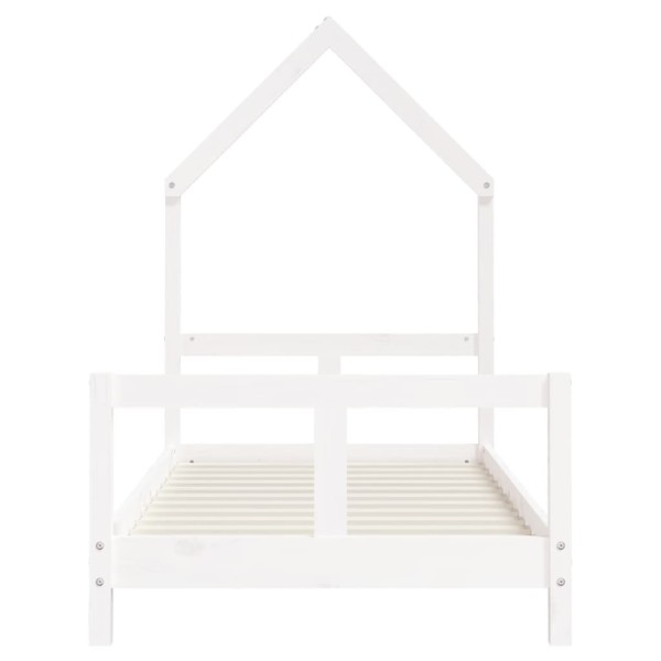 Estructura de cama para niños madera de pino blanco 80x160 cm