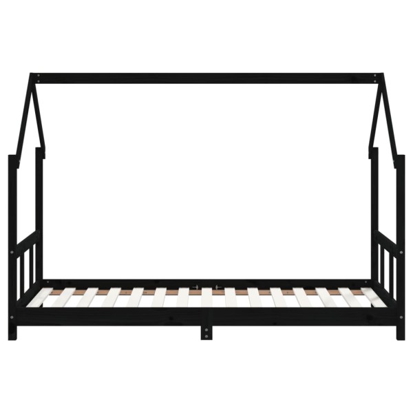 Estructura de cama para niños madera de pino negro 90x190 cm