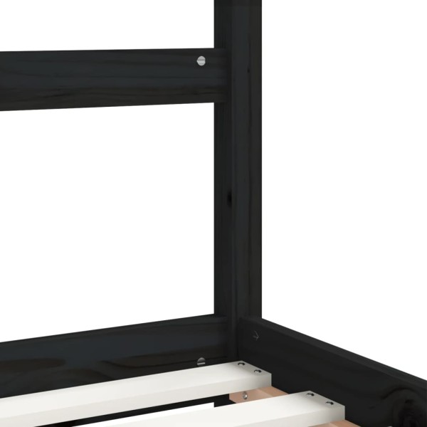 Estructura de cama para niños madera de pino negro 90x190 cm