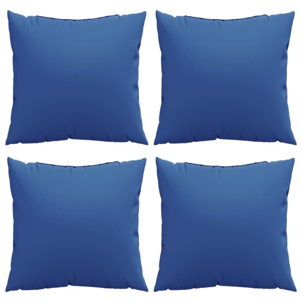 Cojines decorativos 4 uds tela azul royal 50x50 cm