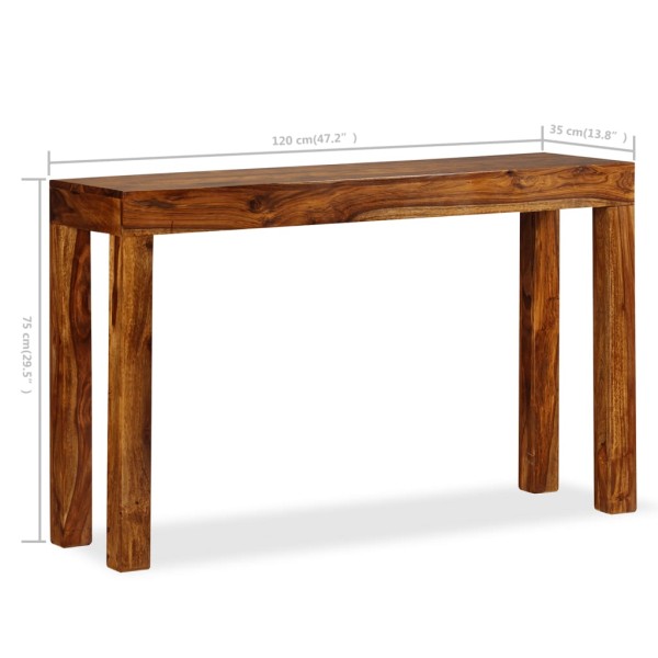 Mesa consola de madera de Sheesham maciza 120x35x75 cm