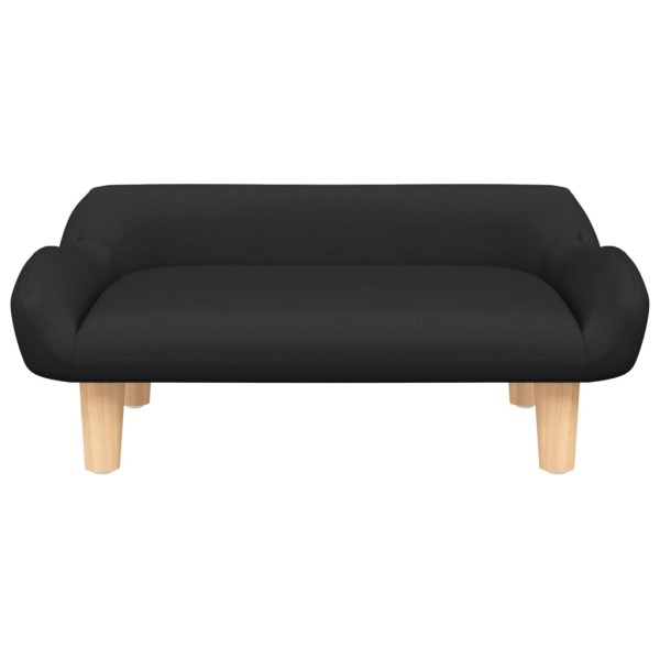 Cama para perros de tela negra 70x40x24 cm