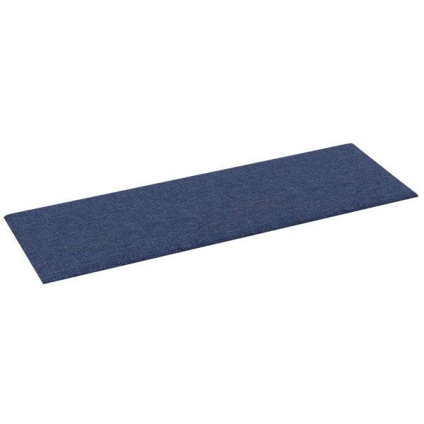 Paneles de pared 12 uds tela azul 90x30 cm 3,24 m²