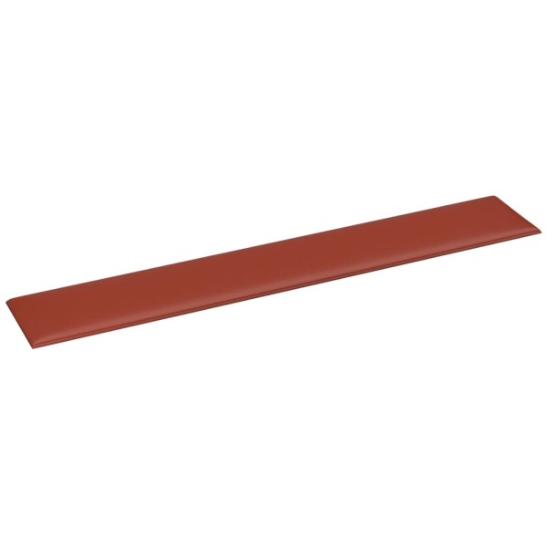 Paneles pared 12 uds cuero sintético rojo tinto 90x15 cm 1,62m²