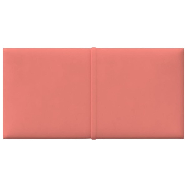 Paneles de pared 12 uds terciopelo rosa 30x15 cm 0,54 m²