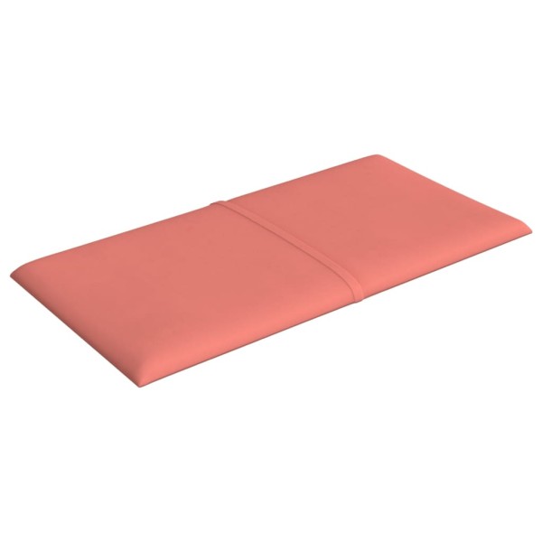 Paneles de pared 12 uds terciopelo rosa 30x15 cm 0,54 m²