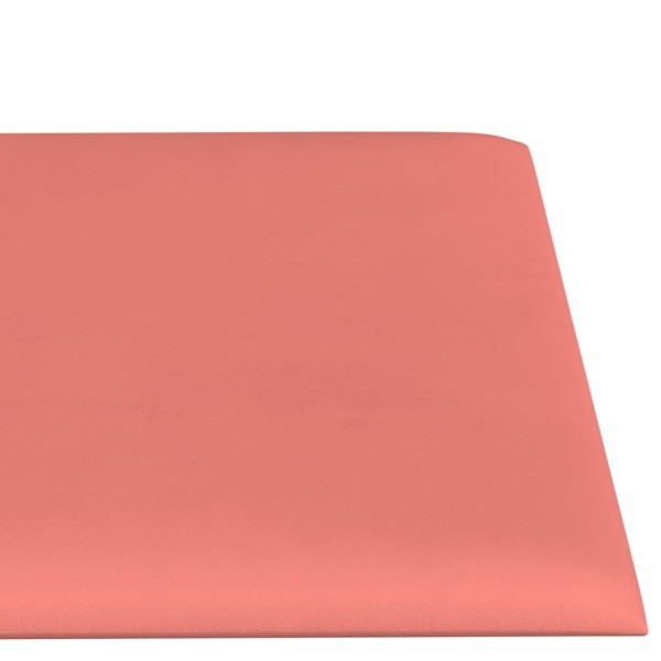 Paneles de pared 12 uds terciopelo rosa 30x15 cm 0,54 m²