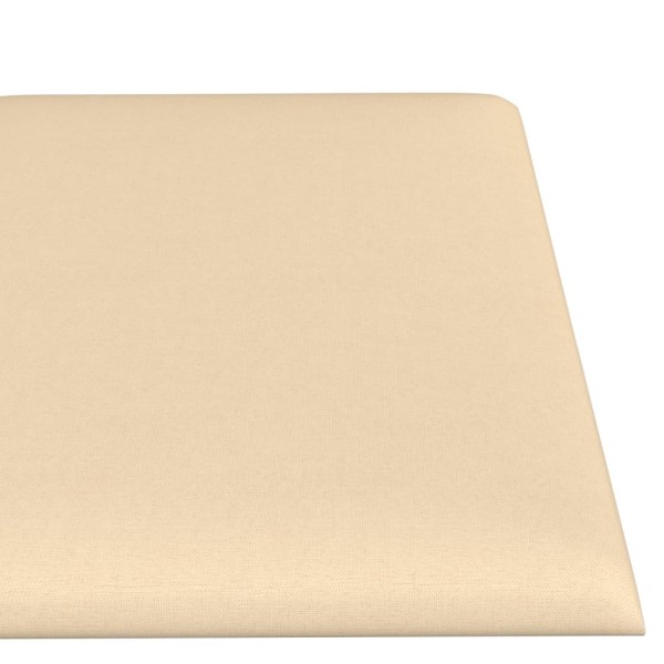 Paneles de pared 12 uds tela color crema 60x15 cm 1,08 m²