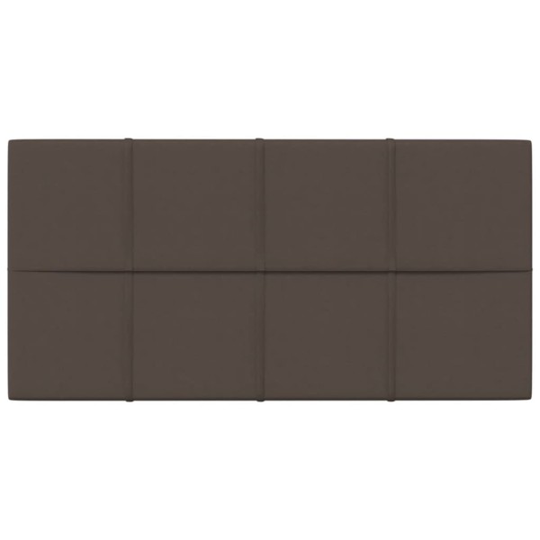 Paneles de pared 12 uds tela gris taupe 60x30 cm 2,16 m²