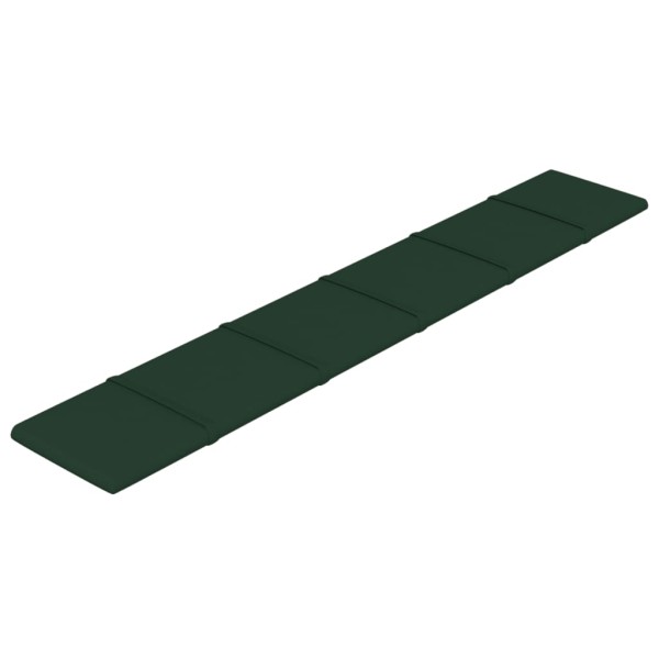 Paneles de pared 12 uds tela verde oscuro 90x15 cm 1,62 m²