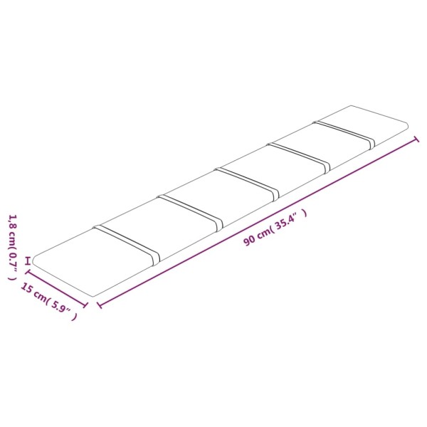 Paneles de pared 12 uds tela verde oscuro 90x15 cm 1,62 m²