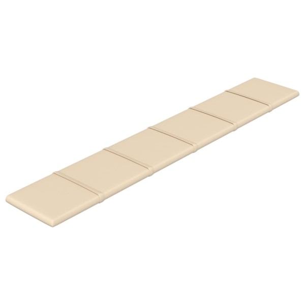 Paneles de pared 12 uds tela color crema 90x15 cm 1,62 m²