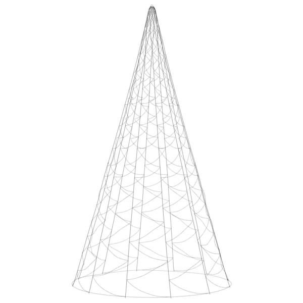 Árbol de Navidad en asta bandera 3000 LED blanco cálido 800 cm