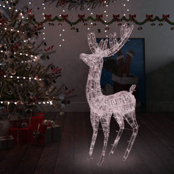 Reno navideño acrílico XXL 250 LEDs blanco cálido 180 cm