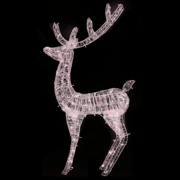 Reno navideño acrílico XXL 250 LEDs blanco cálido 180 cm