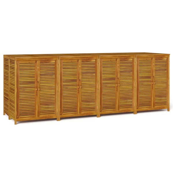 Caja de almacenaje de jardín madera maciza acacia 280x87x104 cm