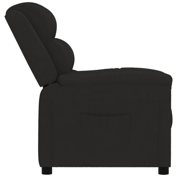 Sillón reclinable de terciopelo negro