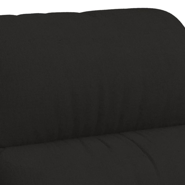 Sillón reclinable de terciopelo negro