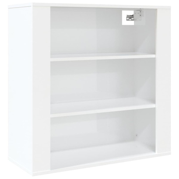 Armario pared madera contrachapada blanco brillo 80x33x80 cm