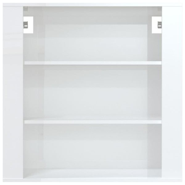 Armario pared madera contrachapada blanco brillo 80x33x80 cm