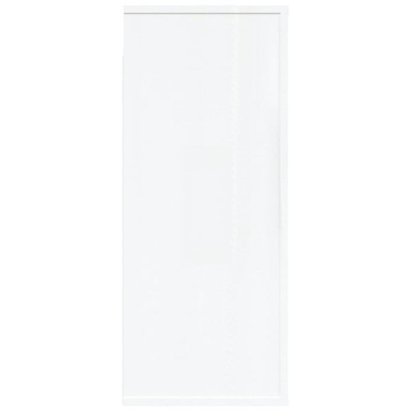 Armario pared madera contrachapada blanco brillo 80x33x80 cm