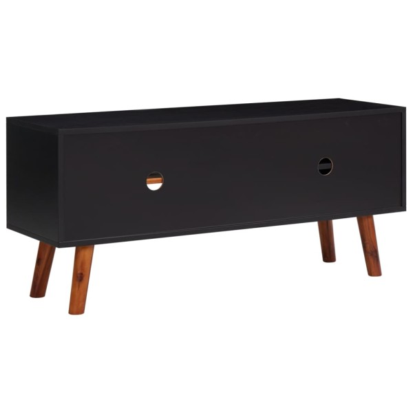 Mueble para TV de madera maciza de acacia y MDF 110x35x50 cm