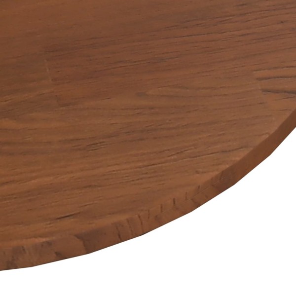 Tablero de mesa redonda madera de roble marrón oscuro Ø60x1,5cm