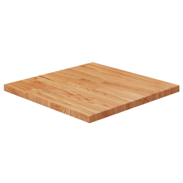 Tablero de mesa cuadrada madera roble marrón claro 50x50x2,5 cm