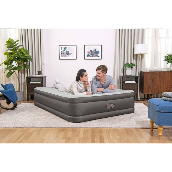 Bestway Cama hinchable con bomba integrada Fortech 203x152x46 cm