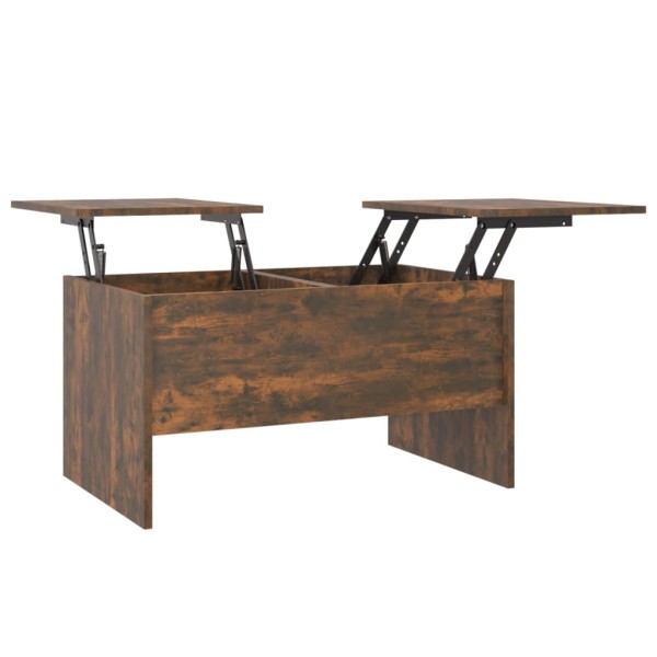 Mesa de centro madera contrachapada roble ahumado 80x50x42,5 cm