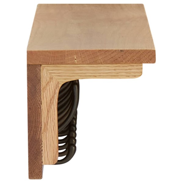 Perchero de madera maciza de roble 90x16x16 cm