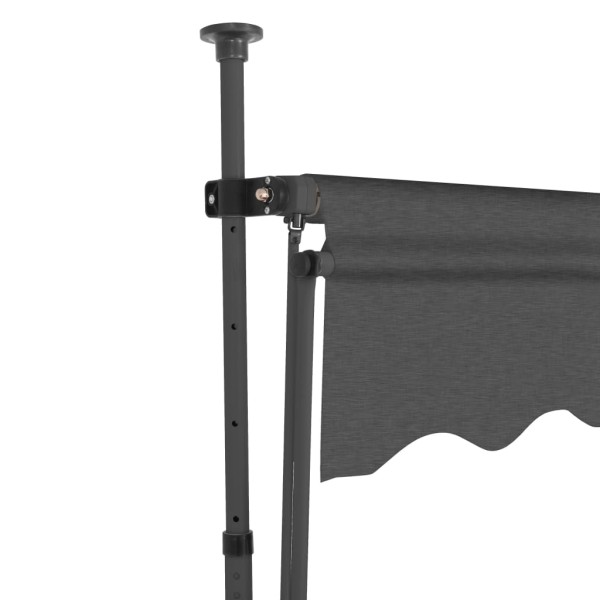 Toldo manual retráctil con LED gris antracita 350 cm