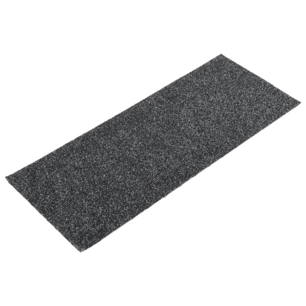 Alfombrilla autoadhesiva escalera 15 uds gris 60x25 cm