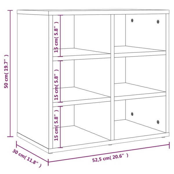 Muebles zapatero 2 uds color roble ahumado 52,5x30x50 cm