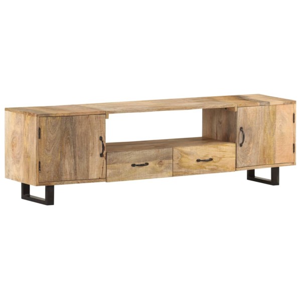 Mueble para la TV de madera maciza de mango 160x30x45 cm