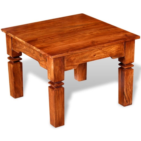 Mesa de centro de madera maciza 60x60x45 cm