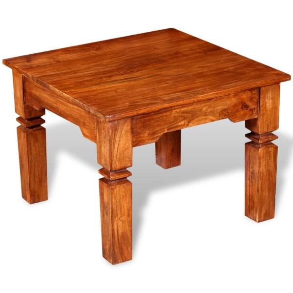 Mesa de centro de madera maciza 60x60x45 cm