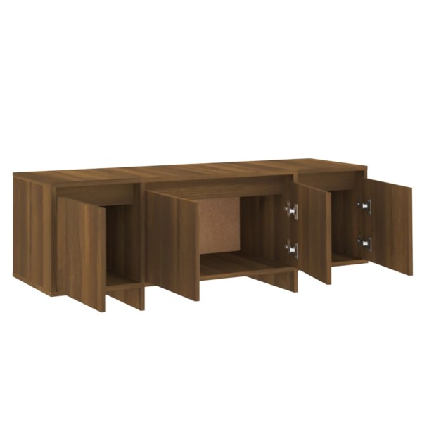 Mueble para TV madera contrachapada marrón roble 120x30x40,5 cm