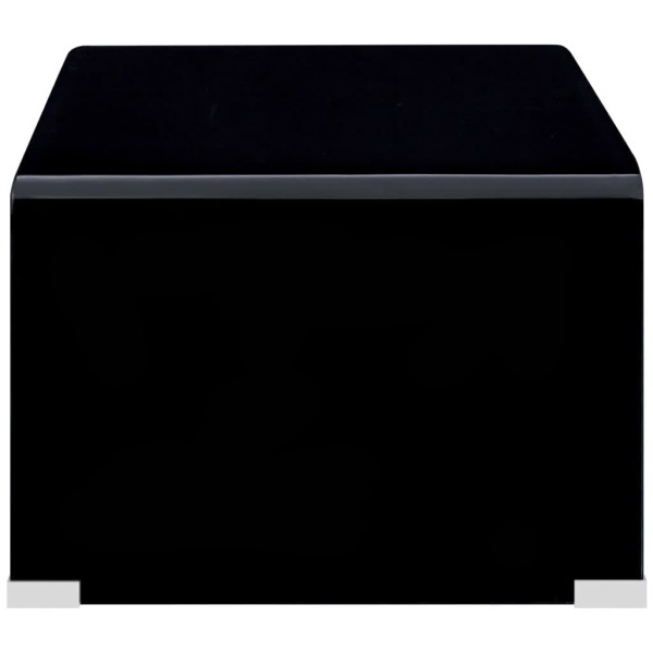 Mesa de centro de vidrio templado negro 98x45x31 cm