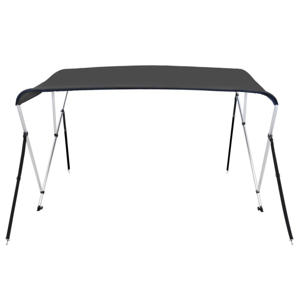 Toldo Bimini de 3 arcos gris antracita 183x140x137 cm