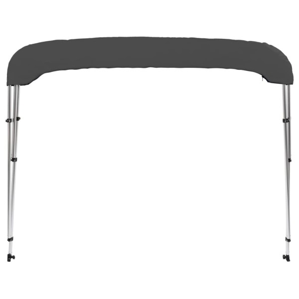 Toldo Bimini de 3 arcos gris antracita 183x140x137 cm