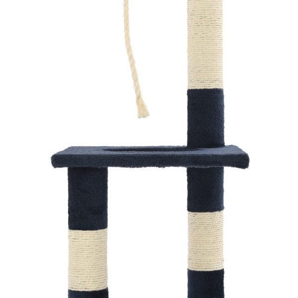 Rascador para gatos poste rascador de sisal 109 cm azul oscuro