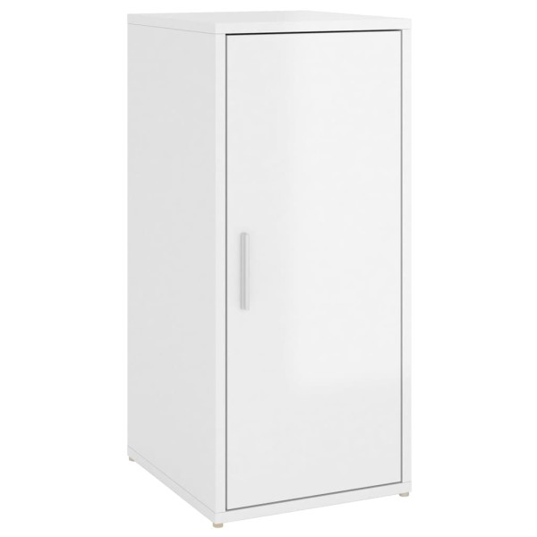 Mueble zapatero madera contrachapada blanco brillo 32x35x70 cm