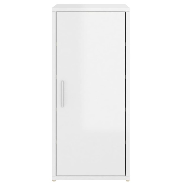 Mueble zapatero madera contrachapada blanco brillo 32x35x70 cm