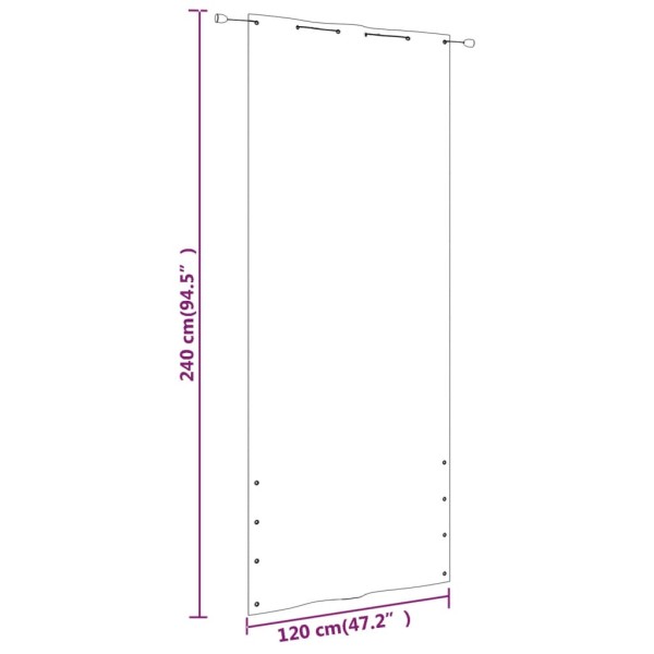 Toldo pantalla para balcón tela oxford verde oscuro 120x240 cm